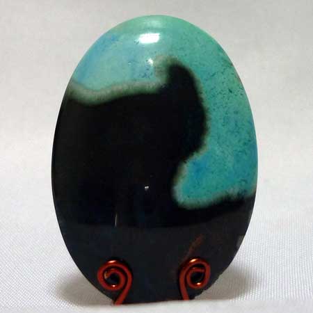 Blue and black color Chrysocolla