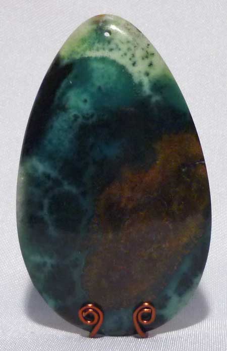 Teardrop Chrysocolla cabochon