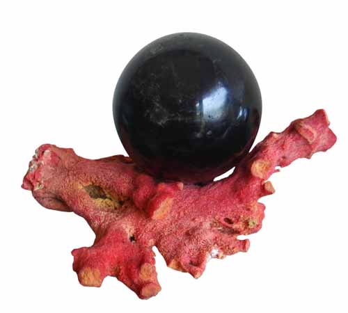 Obsidian Sphere Ball from Indonesia