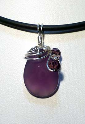 Indonesian Purple Calchedony pendant